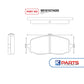 KIA PICANTO '04 FRONT WHEEL BRAKE PAD KIT-	5810107A00