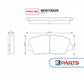 HYUNDAI ACCENT/CRETA/i20 / KIA RIO FRONT BRAKE PAD SET- PH46 581011RA00